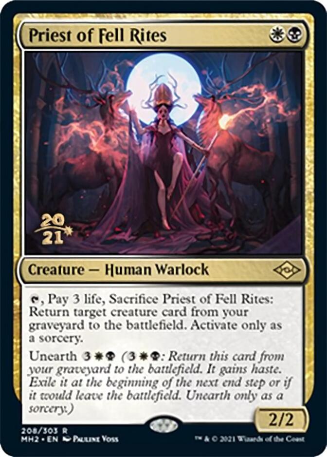 Priest of Fell Rites [Modern Horizons 2 Prerelease Promos] MTG Single Magic: The Gathering | Red Claw Gaming