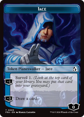 Spirit // Jace Double-Sided Token [Reality Fracture Commander Tokens] | Red Claw Gaming