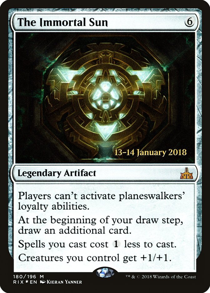 The Immortal Sun [Rivals of Ixalan Prerelease Promos] MTG Single Magic: The Gathering | Red Claw Gaming