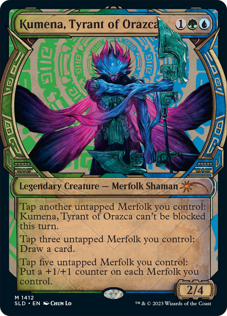 Kumena, Tyrant of Orazca (Rainbow Foil) [Secret Lair Drop Series] MTG Single Magic: The Gathering | Red Claw Gaming