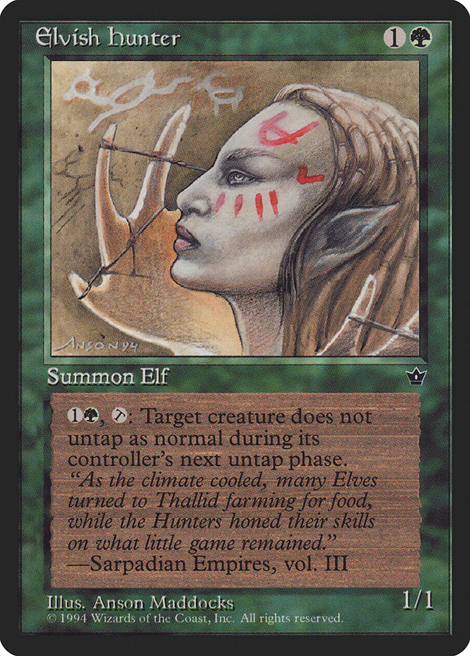 Elvish Hunter (Anson Maddocks) [Fallen Empires] MTG Single Magic: The Gathering | Red Claw Gaming