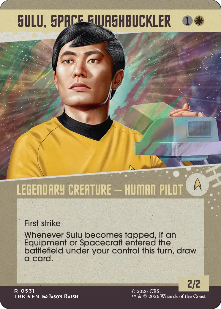Sulu, Space Swashbuckler (Showcase) (Surge Foil) [Star Trek] | Red Claw Gaming