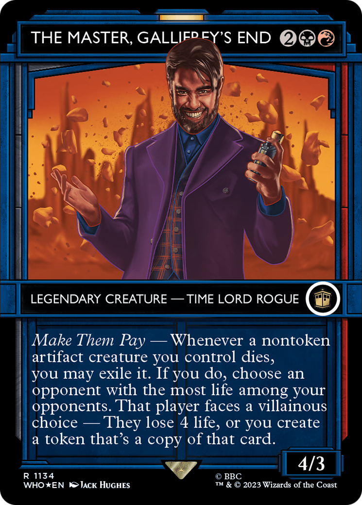 The Master, Gallifrey's End (Showcase) (Surge Foil) [Doctor Who] MTG Single Magic: The Gathering    | Red Claw Gaming