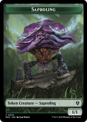 Saproling // Morph Double-Sided Token [Murders at Karlov Manor Commander Tokens] MTG Single Magic: The Gathering | Red Claw Gaming
