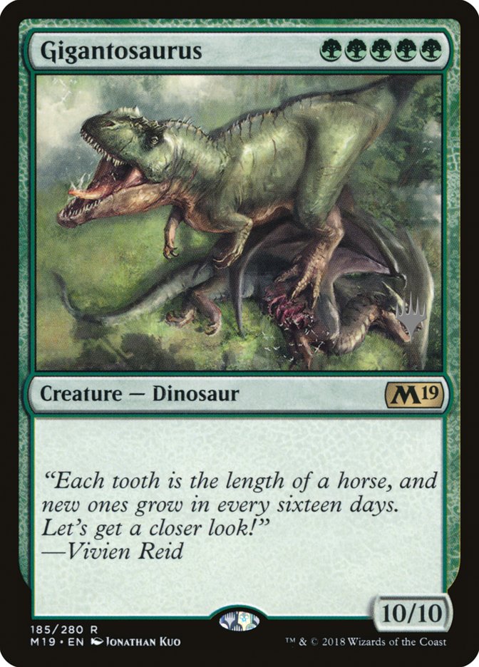 Gigantosaurus (Promo Pack) [Core Set 2019 Promos] MTG Single Magic: The Gathering | Red Claw Gaming