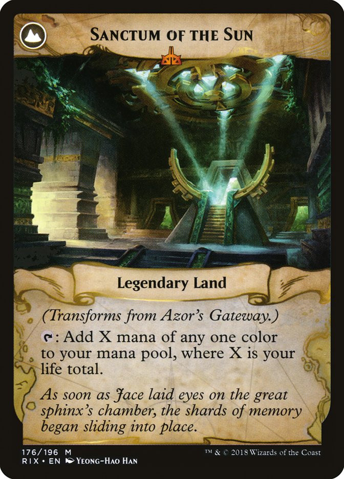 Azor's Gateway // Sanctum of the Sun [Rivals of Ixalan] MTG Single Magic: The Gathering | Red Claw Gaming