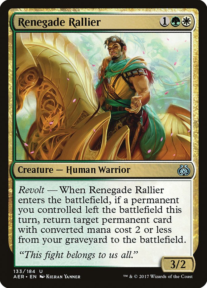Renegade Rallier [Aether Revolt] MTG Single Magic: The Gathering | Red Claw Gaming