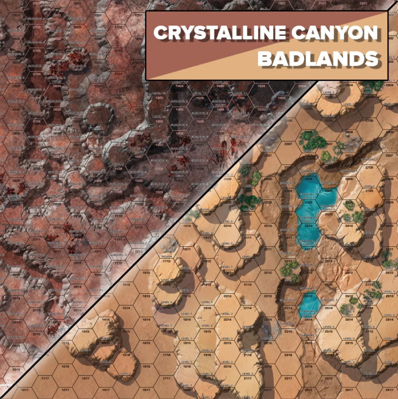 BATTLETECH: BATTLEMAT CRYSTALLINE CANYON/BADLANDS Battletech Catalyst    | Red Claw Gaming