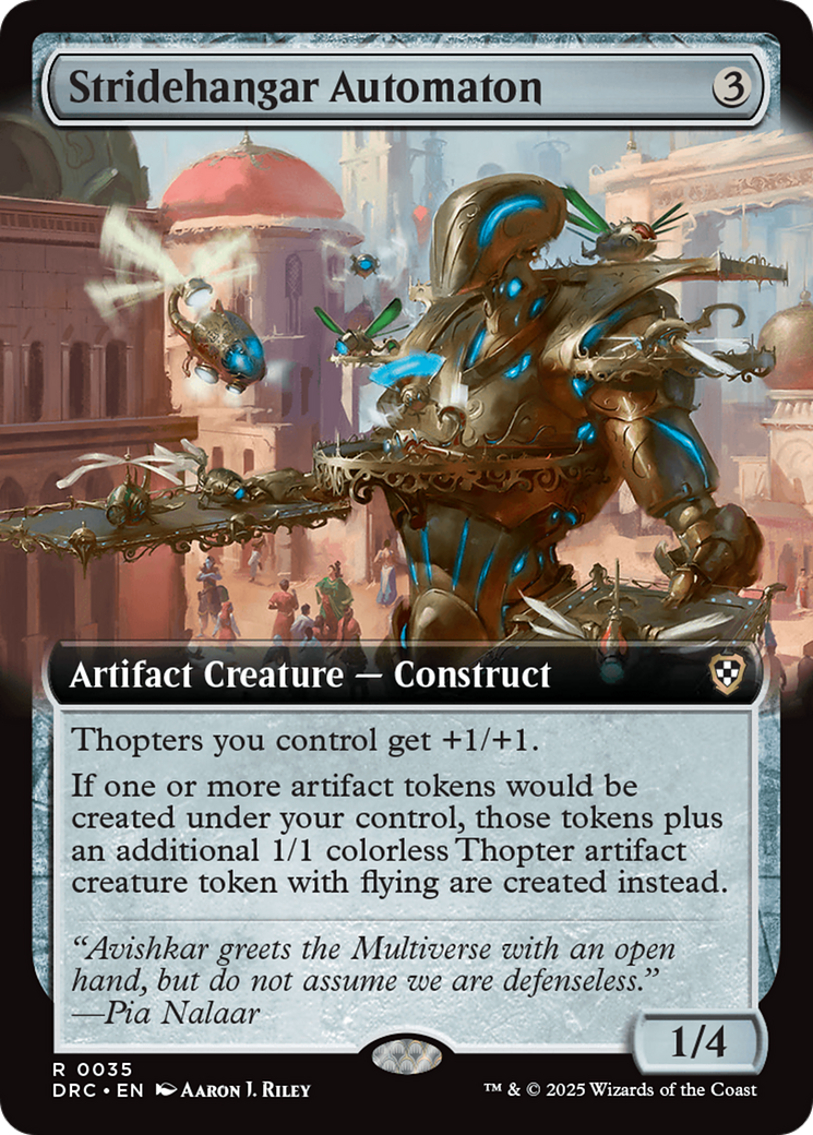 Stridehangar Automaton (Extended Art) [Aetherdrift Commander] MTG Single Magic: The Gathering | Red Claw Gaming