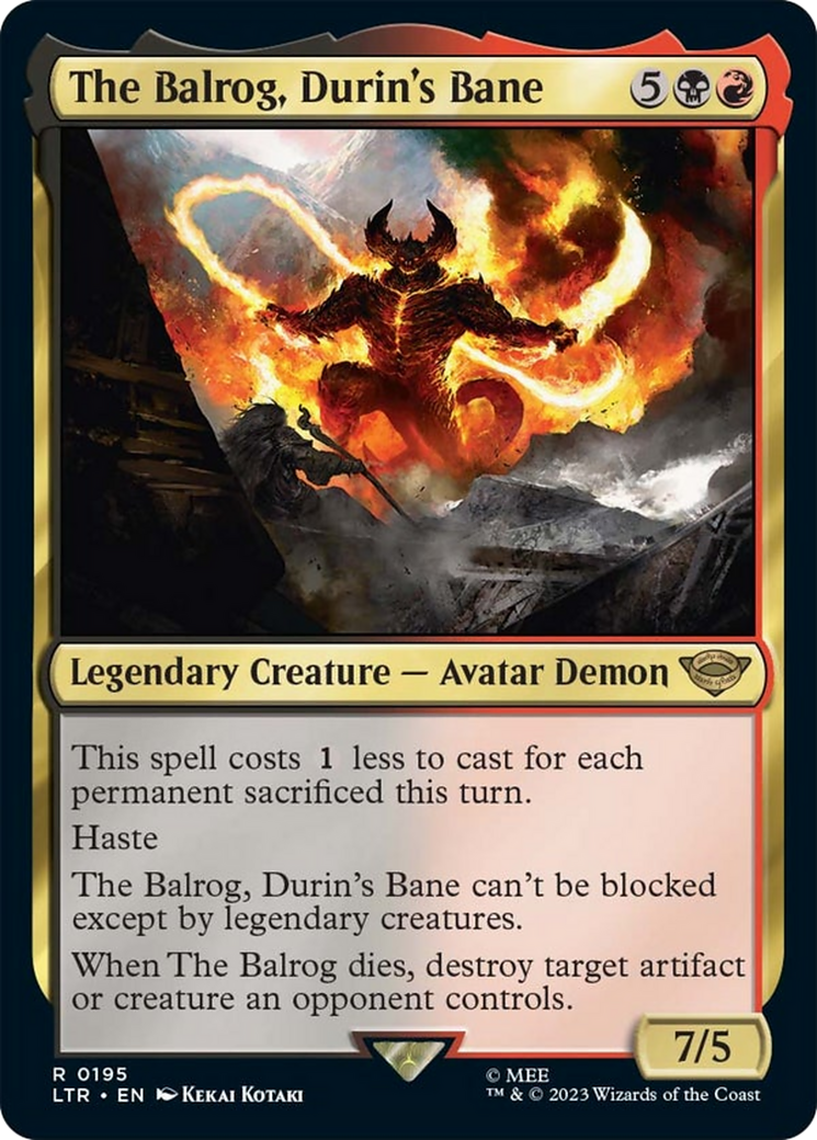 The Balrog, Durin's Bane [The Lord of the Rings: Tales of Middle-Earth] MTG Single Magic: The Gathering | Red Claw Gaming