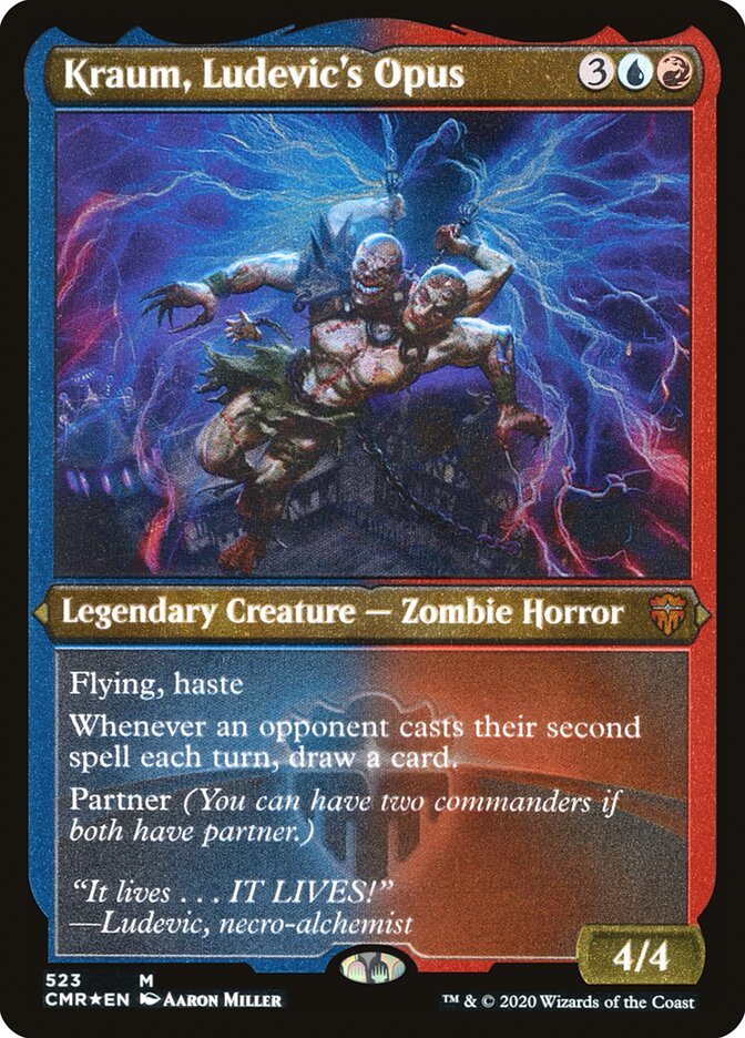 Kraum, Ludevic's Opus (Etched) [Commander Legends] MTG Single Magic: The Gathering | Red Claw Gaming