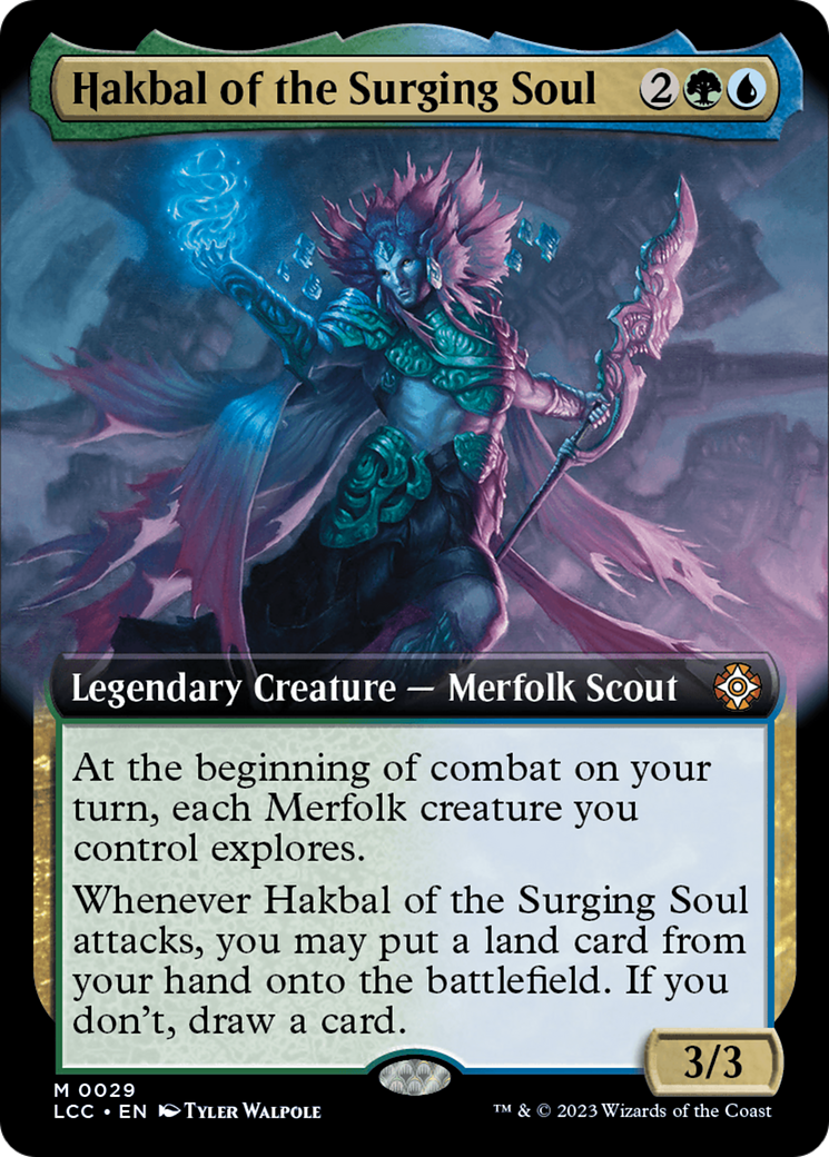 Hakbal of the Surging Soul (Extended Art) [The Lost Caverns of Ixalan Commander] MTG Single Magic: The Gathering | Red Claw Gaming