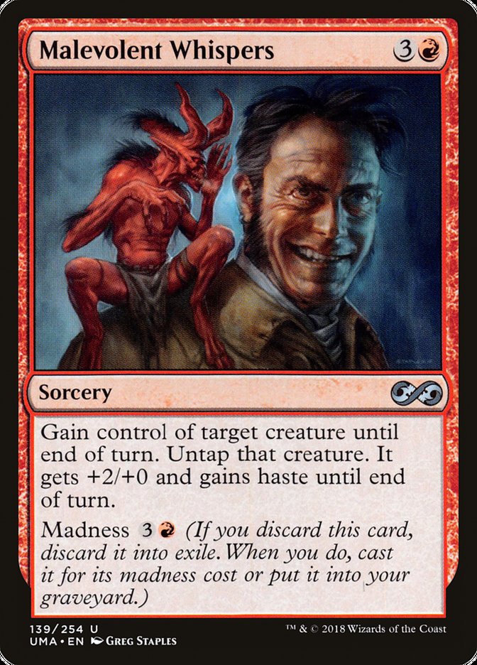 Malevolent Whispers [Ultimate Masters] MTG Single Magic: The Gathering | Red Claw Gaming