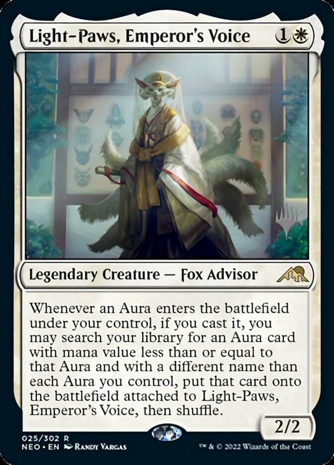 Light-Paws, Emperor's Voice (Promo Pack) [Kamigawa: Neon Dynasty Promos] MTG Single Magic: The Gathering | Red Claw Gaming
