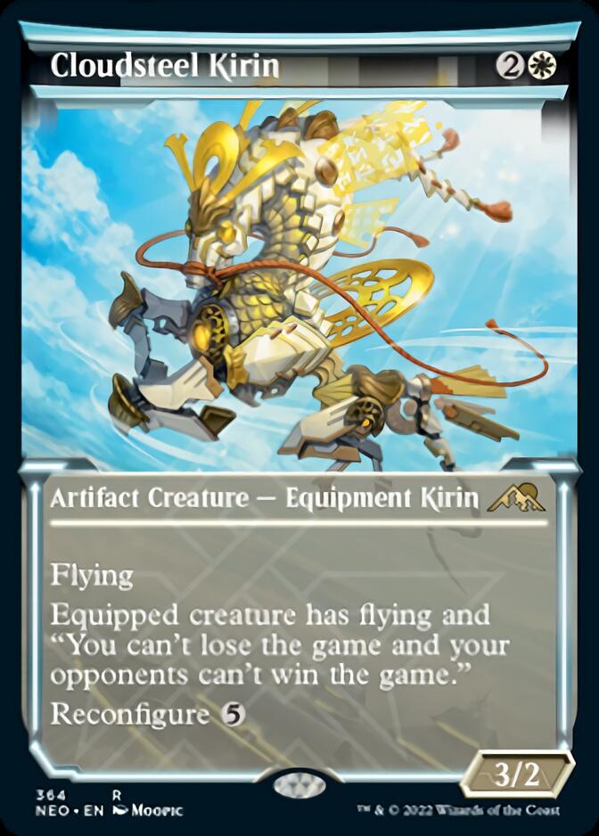 Cloudsteel Kirin (Showcase Soft Glow) [Kamigawa: Neon Dynasty] MTG Single Magic: The Gathering    | Red Claw Gaming