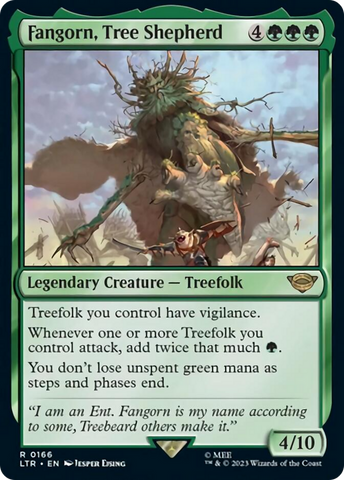 mtg lotr ent cards Treebeard, Eldest of Ents Then that creature gets +1/+1 until end of turn and fights target creature you dont control. 2023 MTG Last March Of