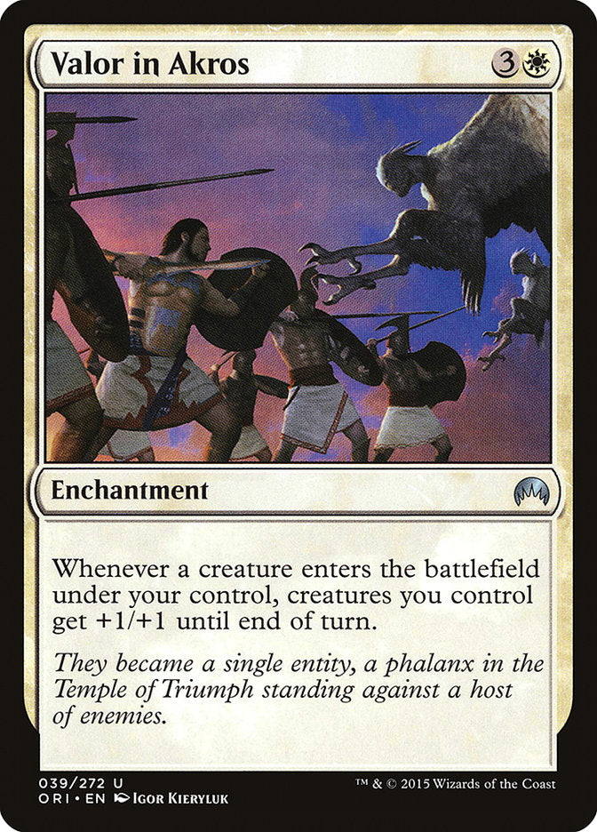 Valor in Akros [Magic Origins] MTG Single Magic: The Gathering | Red Claw Gaming