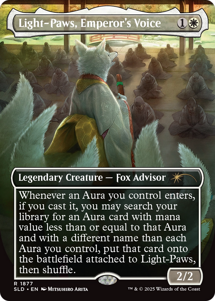 Light-Paws, Emperor's Voice (Rainbow Foil) [Secret Lair Drop Series] MTG Single Magic: The Gathering | Red Claw Gaming