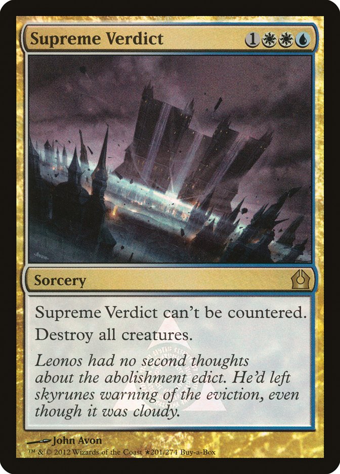 Supreme Verdict (Buy-A-Box) [Return to Ravnica Promos] MTG Single Magic: The Gathering | Red Claw Gaming