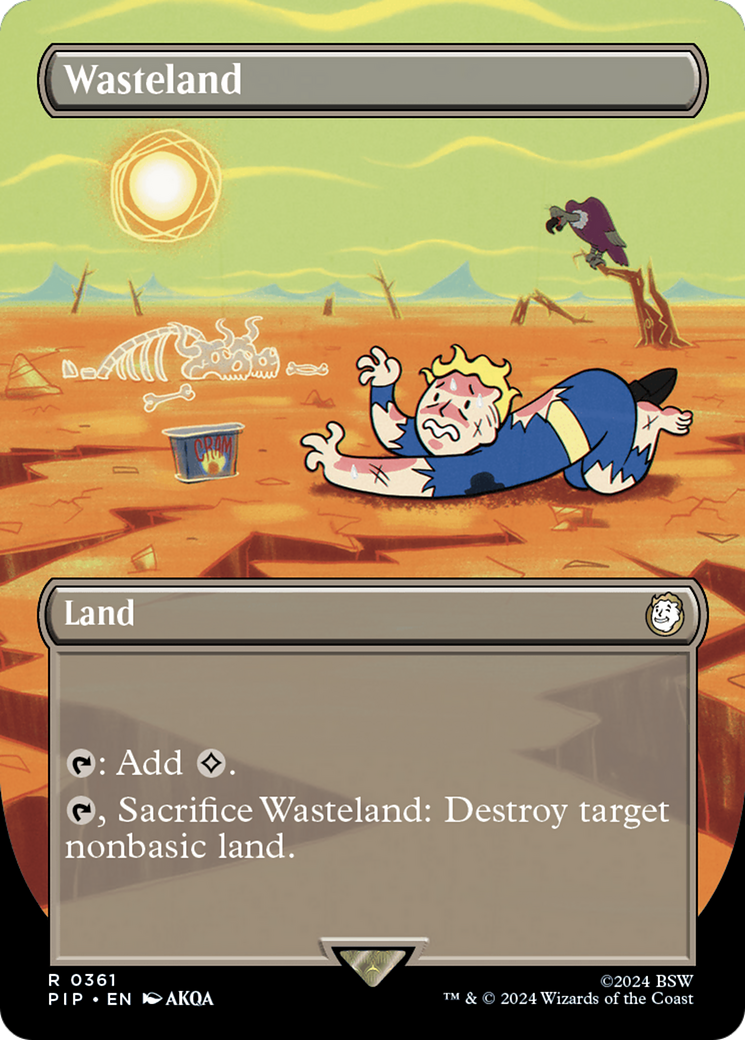 Wasteland (Borderless) [Fallout] MTG Single Magic: The Gathering | Red Claw Gaming