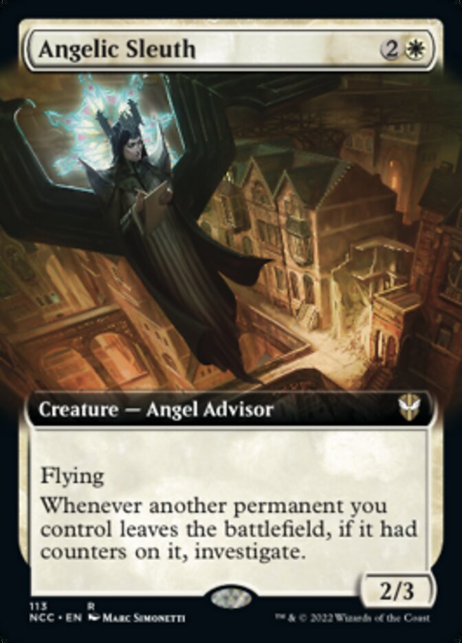 Angelic Sleuth (Extended Art) [Streets of New Capenna Commander] MTG Single Magic: The Gathering | Red Claw Gaming