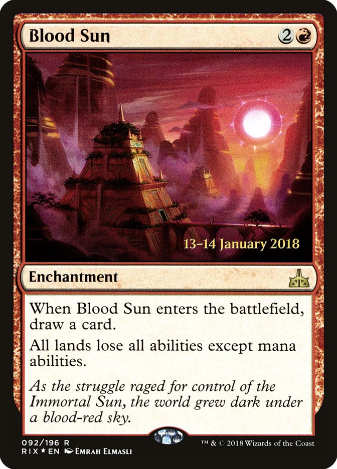 Blood Sun [Rivals of Ixalan Prerelease Promos] MTG Single Magic: The Gathering | Red Claw Gaming
