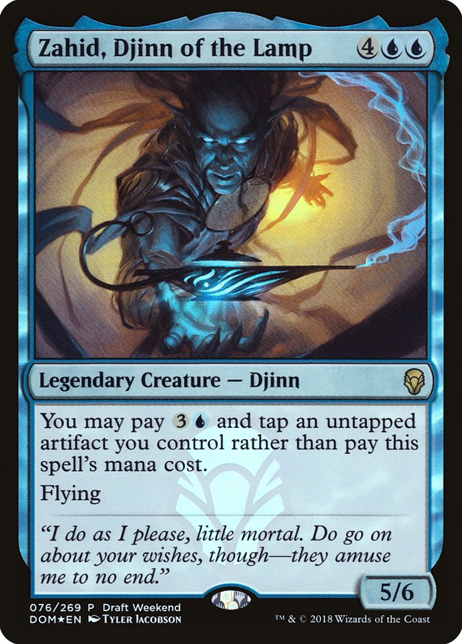 Zahid, Djinn of the Lamp (Draft Weekend) [Dominaria Promos] MTG Single Magic: The Gathering | Red Claw Gaming