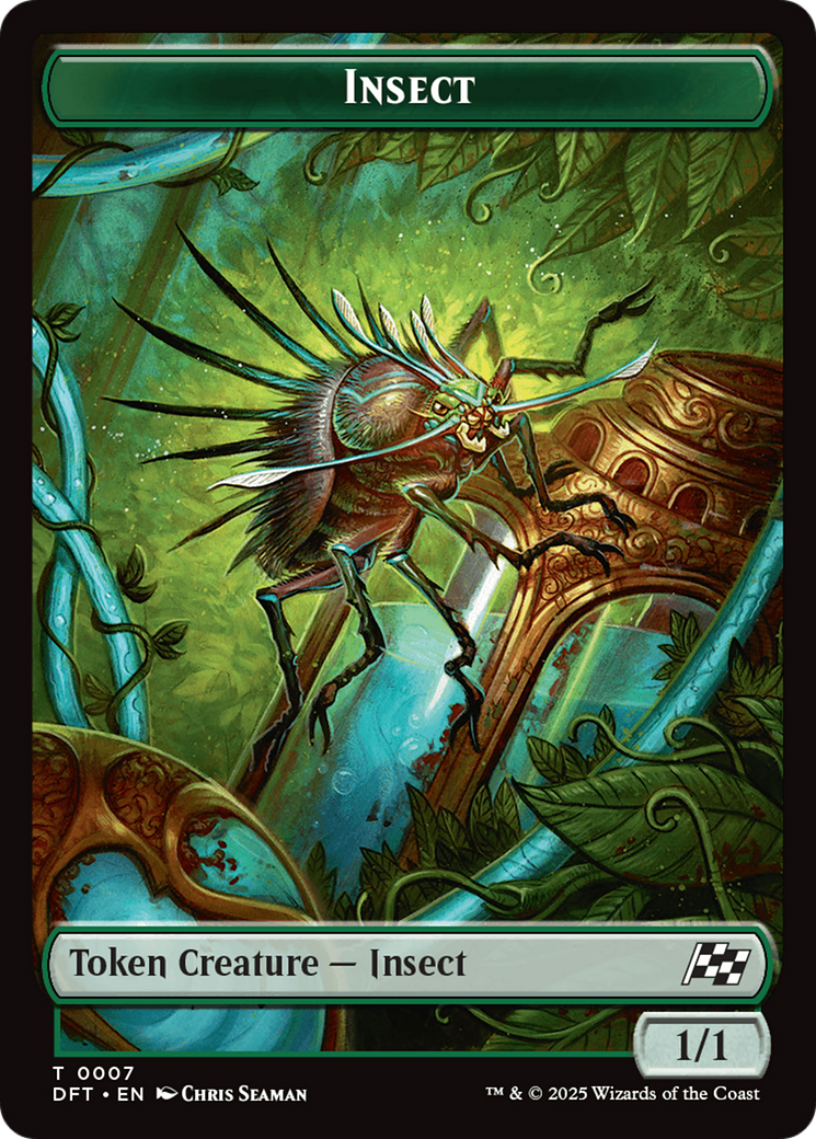Insect // Elephant Double-Sided Token [Aetherdrift Tokens] MTG Single Magic: The Gathering | Red Claw Gaming