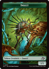Insect // Elephant Double-Sided Token [Aetherdrift Tokens] MTG Single Magic: The Gathering | Red Claw Gaming