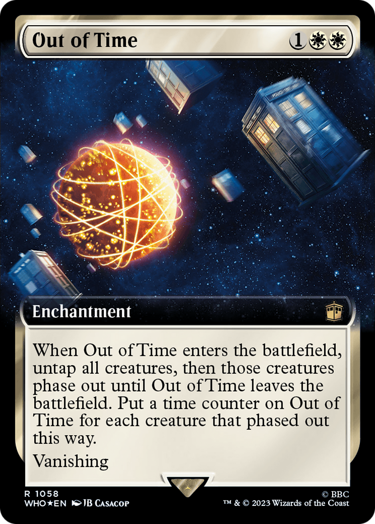 Out of Time (Extended Art) (Surge Foil) [Doctor Who] MTG Single Magic: The Gathering | Red Claw Gaming