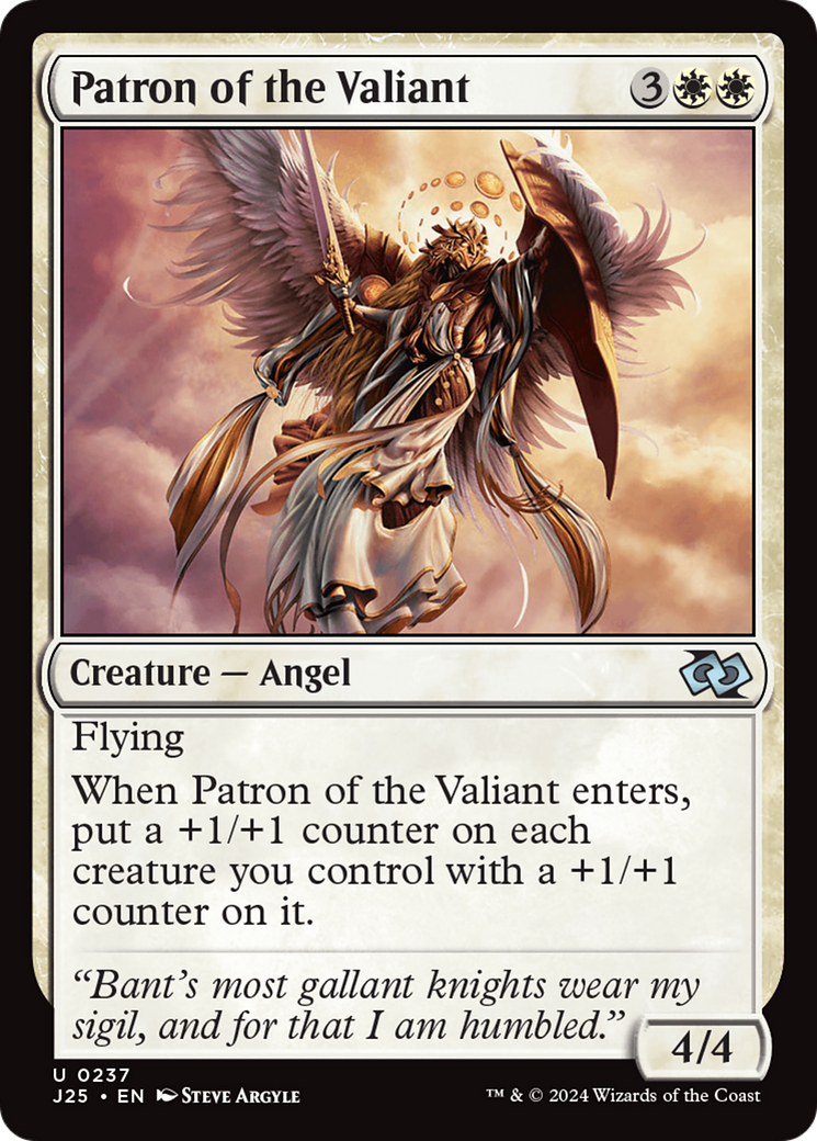 Patron of the Valiant [Foundations Jumpstart] MTG Single Magic: The Gathering | Red Claw Gaming