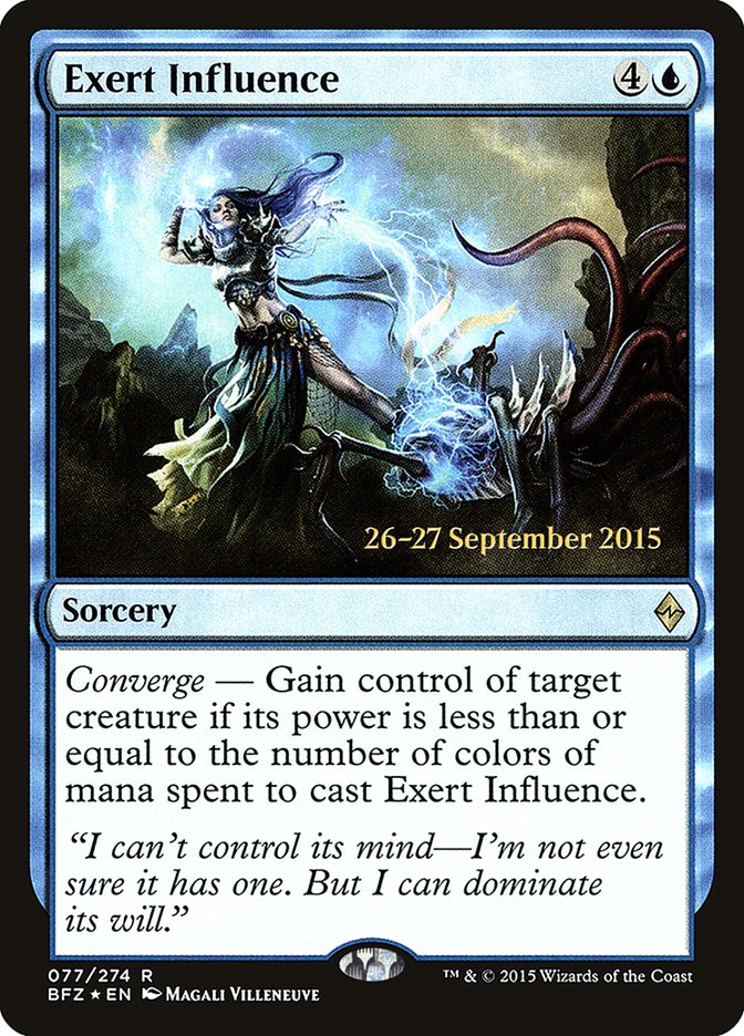 Exert Influence [Battle for Zendikar Prerelease Promos] MTG Single Magic: The Gathering | Red Claw Gaming