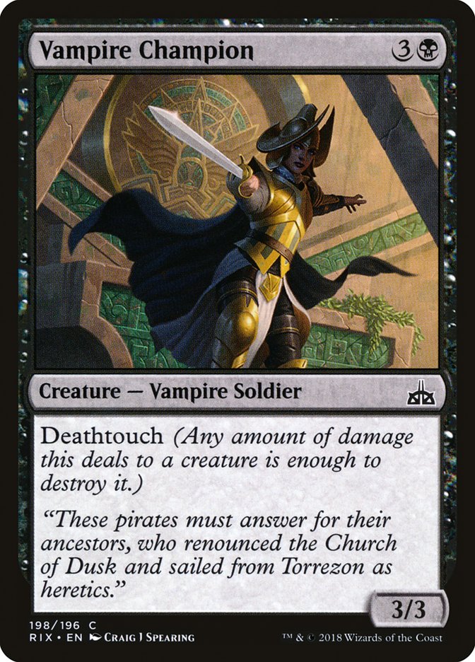 Vampire Champion [Rivals of Ixalan] MTG Single Magic: The Gathering | Red Claw Gaming