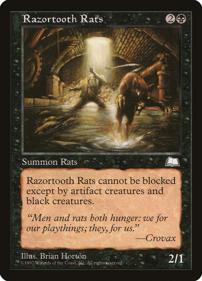 Razortooth Rats [Weatherlight] MTG Single Magic: The Gathering | Red Claw Gaming