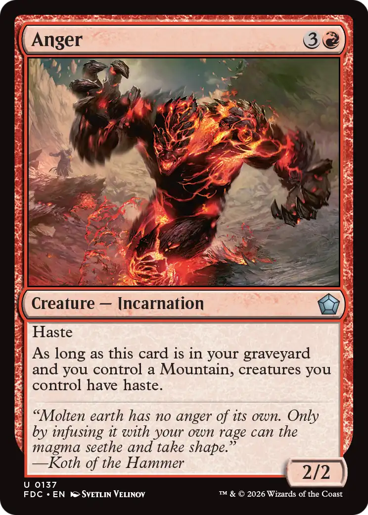 Anger [Foundations Commander] | Red Claw Gaming