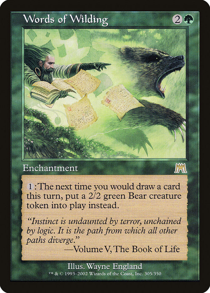 Words of Wilding [Onslaught] MTG Single Magic: The Gathering | Red Claw Gaming