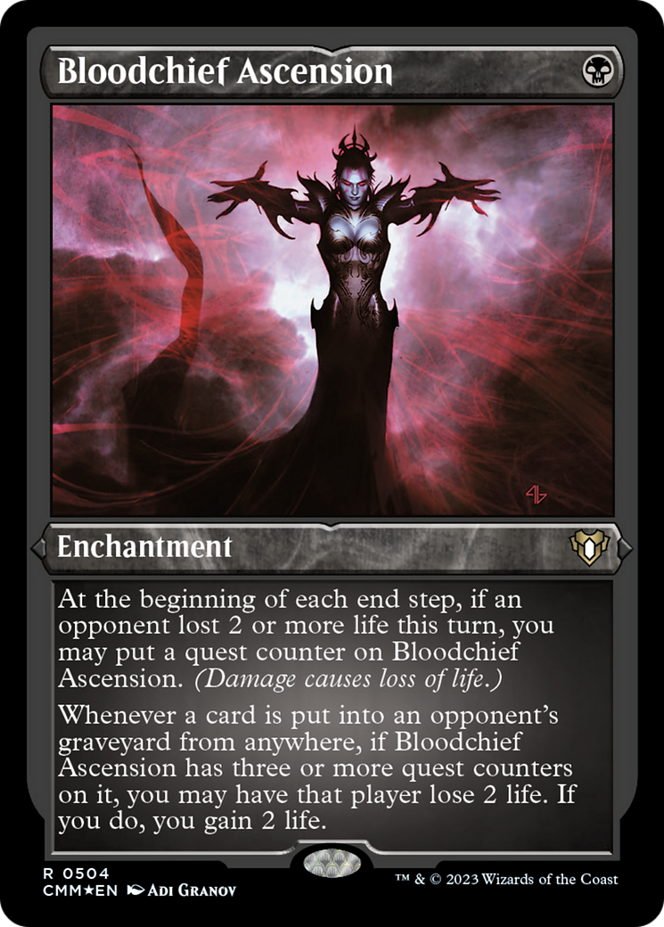 Bloodchief Ascension (Foil Etched) [Commander Masters] MTG Single Magic: The Gathering | Red Claw Gaming