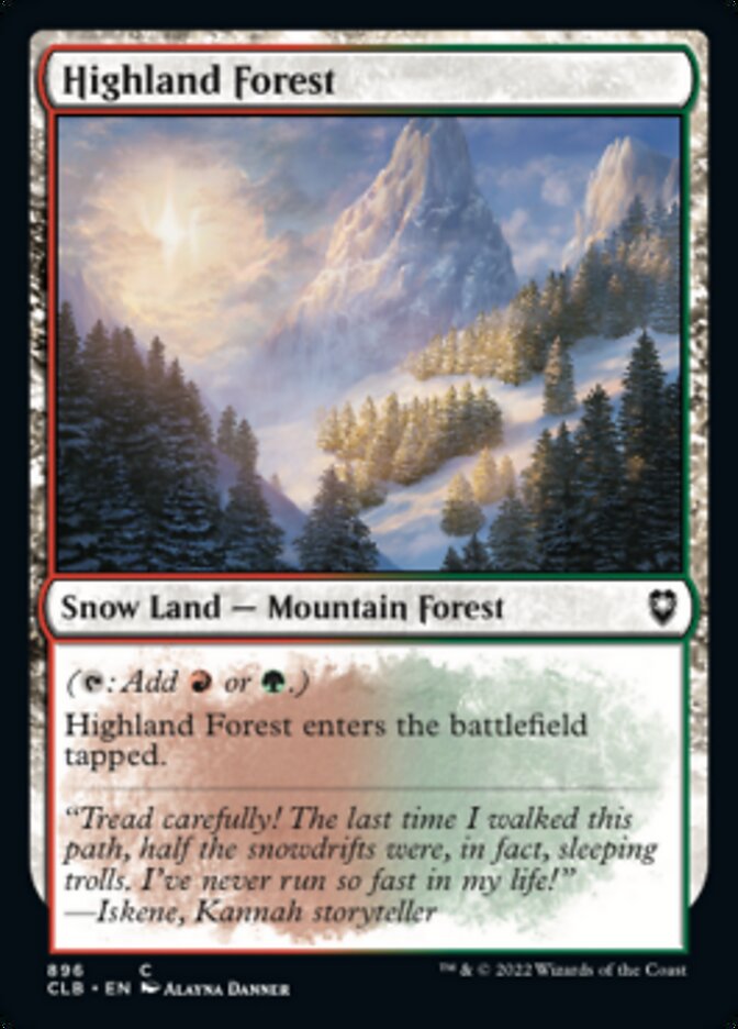 Highland Forest [Commander Legends: Battle for Baldur's Gate] MTG Single Magic: The Gathering | Red Claw Gaming
