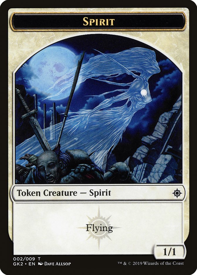 Spirit (002) // Spirit (010) Double-Sided Token [Ravnica Allegiance Guild Kit Tokens] MTG Single Magic: The Gathering | Red Claw Gaming
