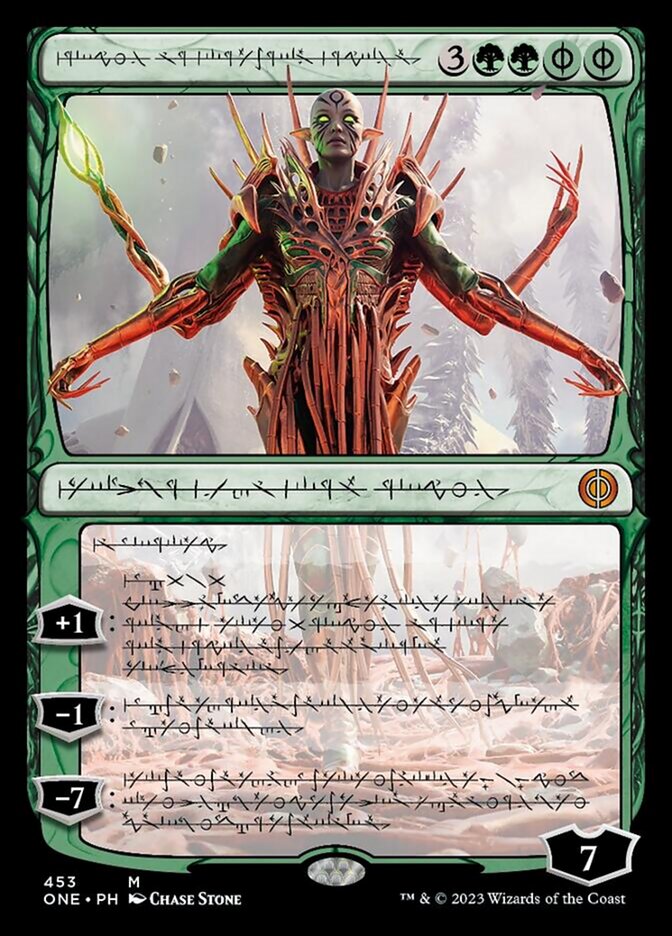 Nissa, Ascended Animist (Phyrexian Step-and-Compleat Foil) [Phyrexia: All Will Be One] MTG Single Magic: The Gathering | Red Claw Gaming