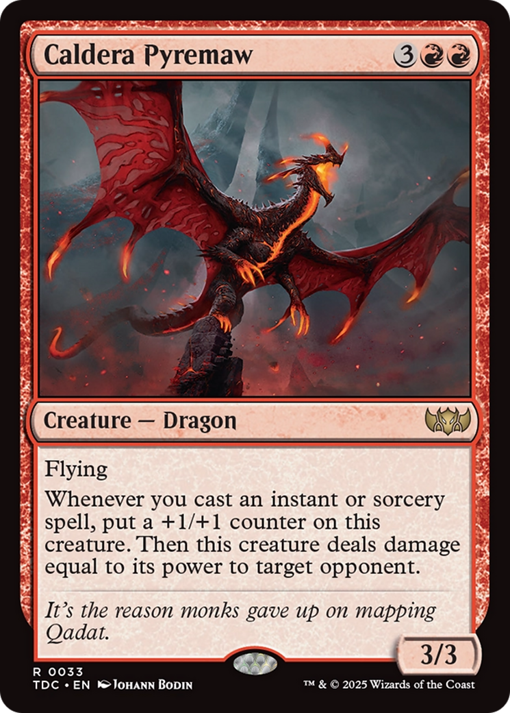 Caldera Pyremaw [Tarkir: Dragonstorm Commander] MTG Single Magic: The Gathering | Red Claw Gaming