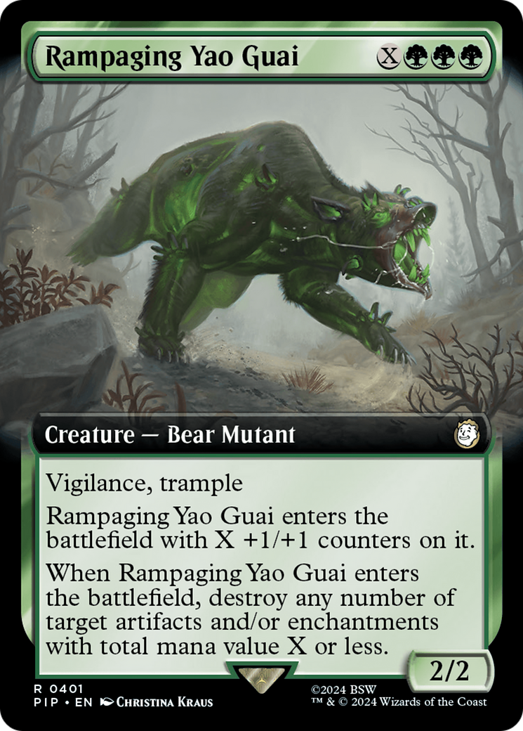 Rampaging Yao Guai (Extended Art) [Fallout] MTG Single Magic: The Gathering | Red Claw Gaming