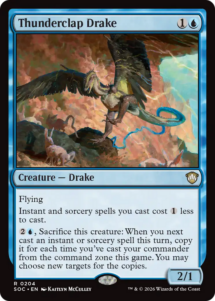 Thunderclap Drake [Secrets of Strixhaven Commander] MTG Single Magic: The Gathering | Red Claw Gaming