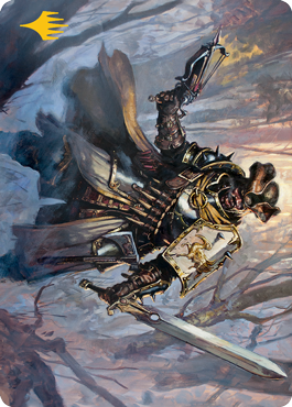 Brutal Cathar Art Card (Gold-Stamped Signature) [Innistrad: Midnight Hunt Art Series] MTG Single Magic: The Gathering | Red Claw Gaming