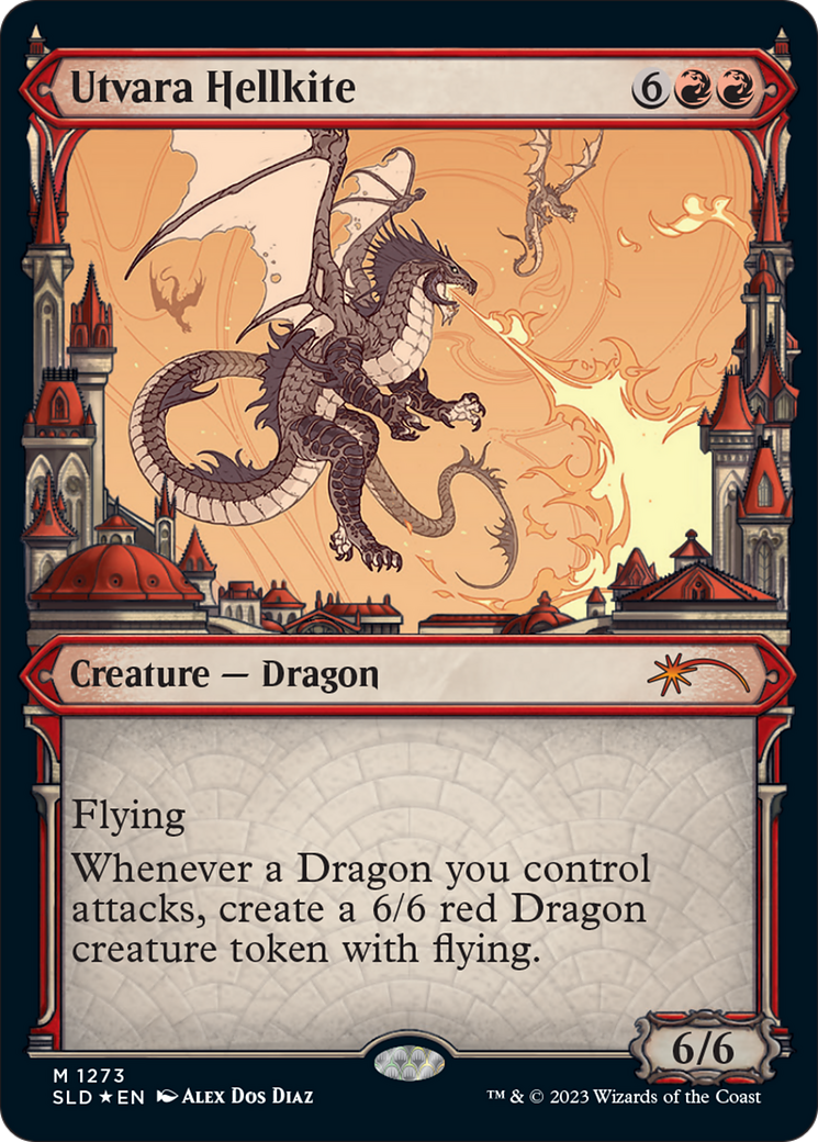 Utvara Hellkite (Halo Foil) [Secret Lair Drop Series] MTG Single Magic: The Gathering | Red Claw Gaming