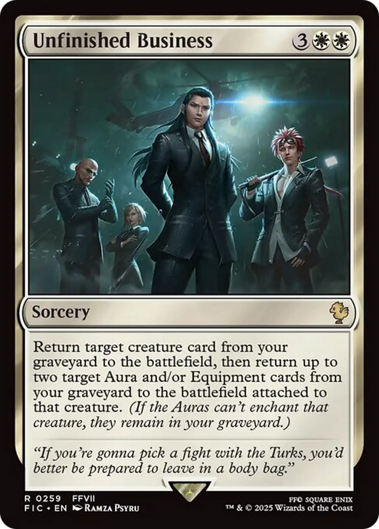 Unfinished Business [FINAL FANTASY Commander] MTG Single Magic: The Gathering | Red Claw Gaming