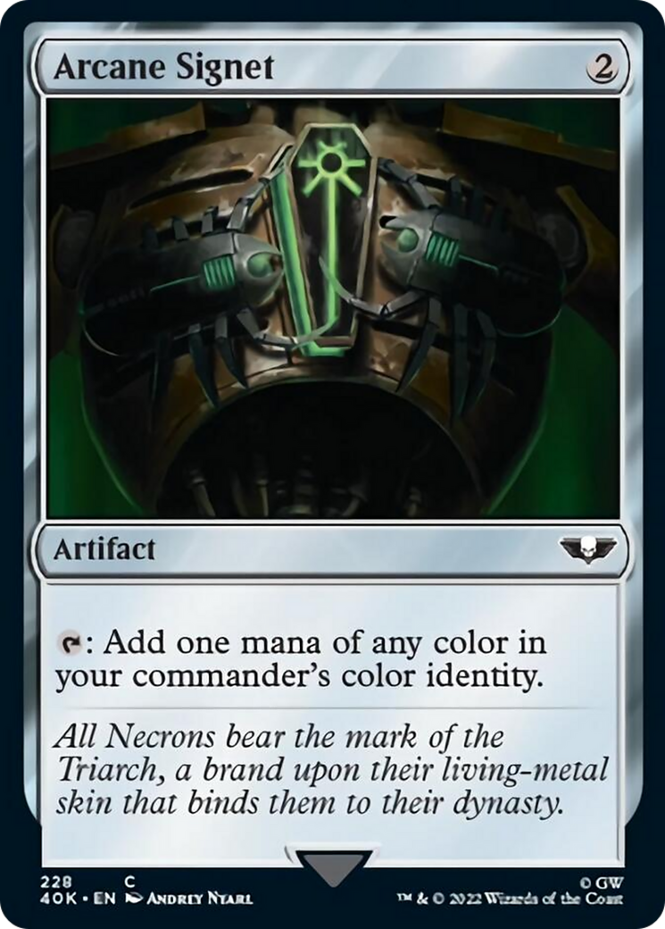 Arcane Signet (228) (Surge Foil) [Warhammer 40,000] MTG Single Magic: The Gathering | Red Claw Gaming