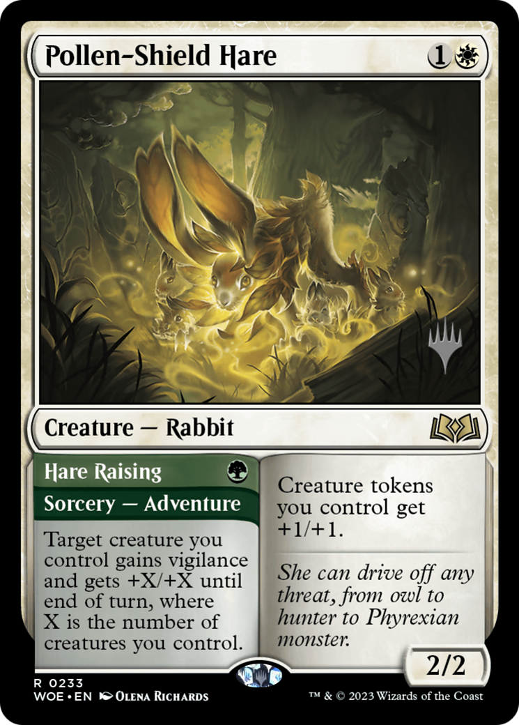 Pollen-Shield Hare // Hare Raising (Promo Pack) [Wilds of Eldraine Promos] MTG Single Magic: The Gathering | Red Claw Gaming