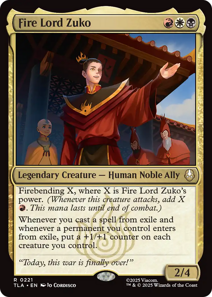 Fire Lord Zuko [Avatar: The Last Airbender] MTG Single Magic: The Gathering | Red Claw Gaming