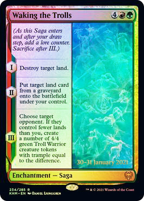 Waking the Trolls [Kaldheim Prerelease Promos] MTG Single Magic: The Gathering | Red Claw Gaming